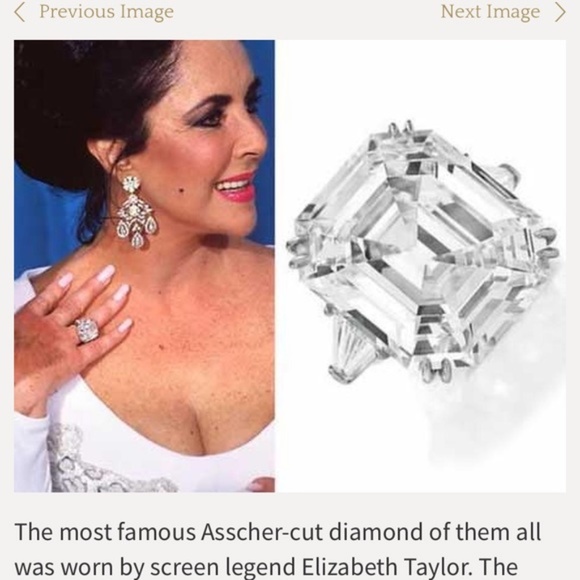 5.62-9.52Ct Three Stone Emerald Asscher White Sapphire Ring - Picture 2 of 15